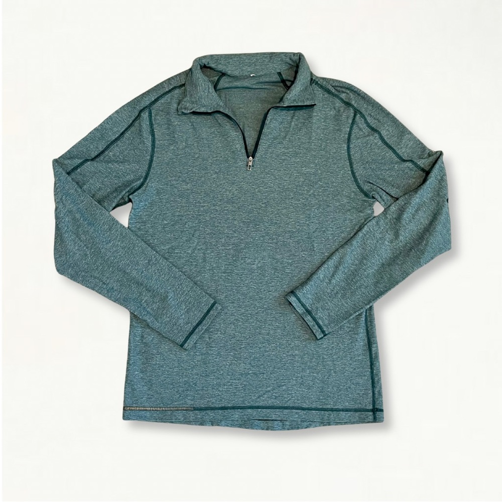 Lululemon Surge Warm 1/2 Zip Silver Heathered Defender Size M/L - Picture 4 of 16